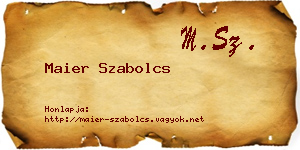 Maier Szabolcs névjegykártya