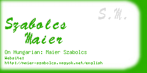 szabolcs maier business card